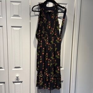 J. Crew Black Floral Wedding Dress